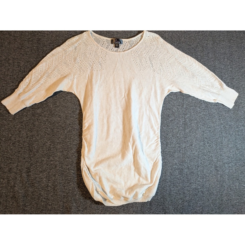Motherhood Maternity 3/4 Sleeve Lot of 2 Gray & White Sweater size M
